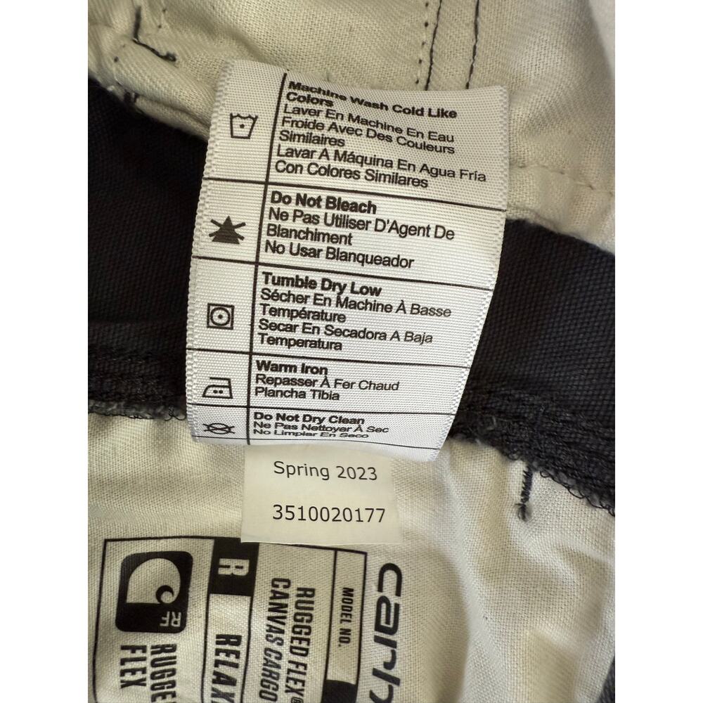 Carhartt Rugged Flex Relaxed Fit Canvas Cargo Work Shorts, Size 36 - Picture 6 of 6